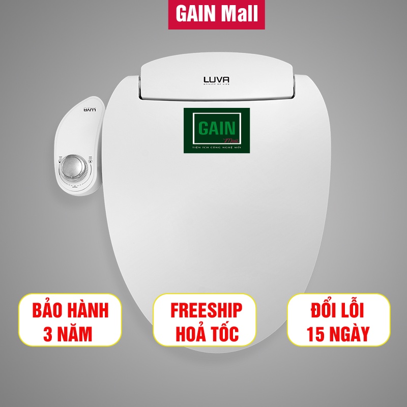 Nắp bồn cầu vệ sinh thông minh Luva Bidet LB204, có nước nóng, bảo hành 3 năm, đổi lỗi 15 ngày, model 2022