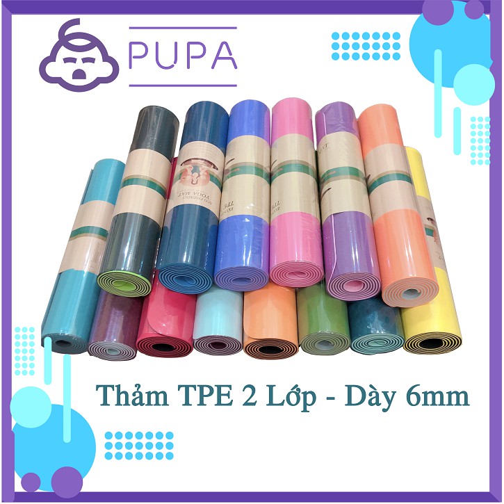 [FREESHIP ĐƠN TỪ 50K❤️] THẢM TẬP YOGA TPE CAO CẤP 2 LỚP 6MM