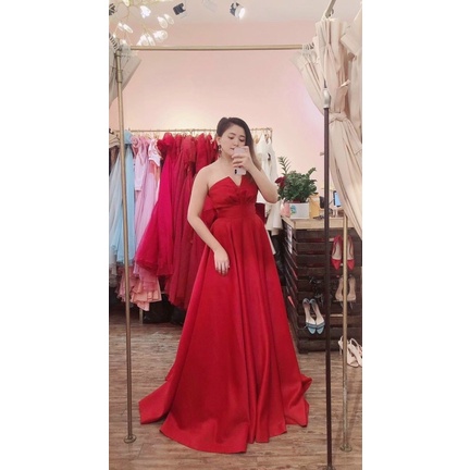 Đầm dự tiệc mặc cưới mặc được 2 kiểu TRIPBLE T DRESS - size M/L (kèm ảnh/video thật) MS308V