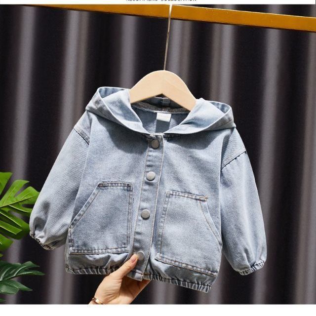 Áo khoác denim kiểu dáng hàn quốc thời trang cho các bé