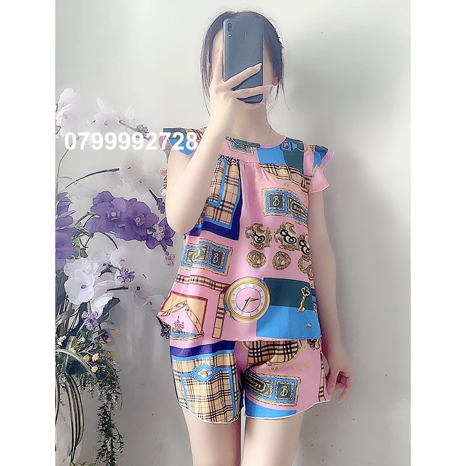 Đồ bộ đùi cánh tiên vải lụa hàn mềm mát đủ màu