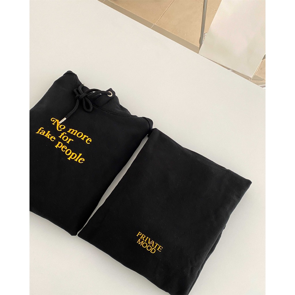 Áo Hoodie Đen PRIVATE MOOD® | SS21 | Ep.1 - No More Fake People Hoodie | BigBuy360 - bigbuy360.vn