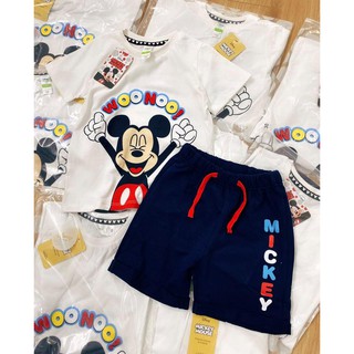 Bộ cotton bé trai hàng xuất dư