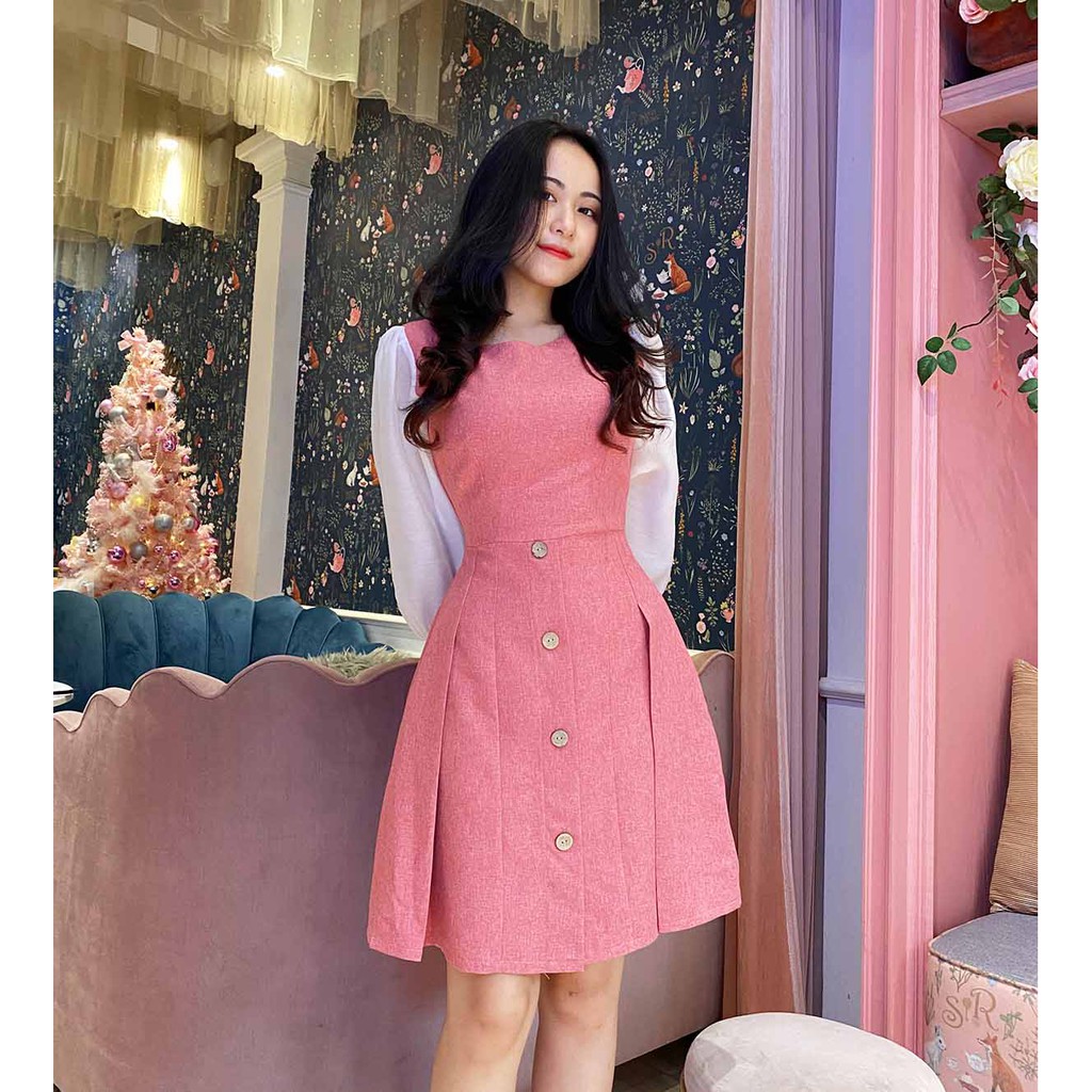 [Mã SKAMA06 giảm 8% tối đa 50K đơn 250K] Đầm công sở phối tay voan nữ tính hack tuổi | BigBuy360 - bigbuy360.vn