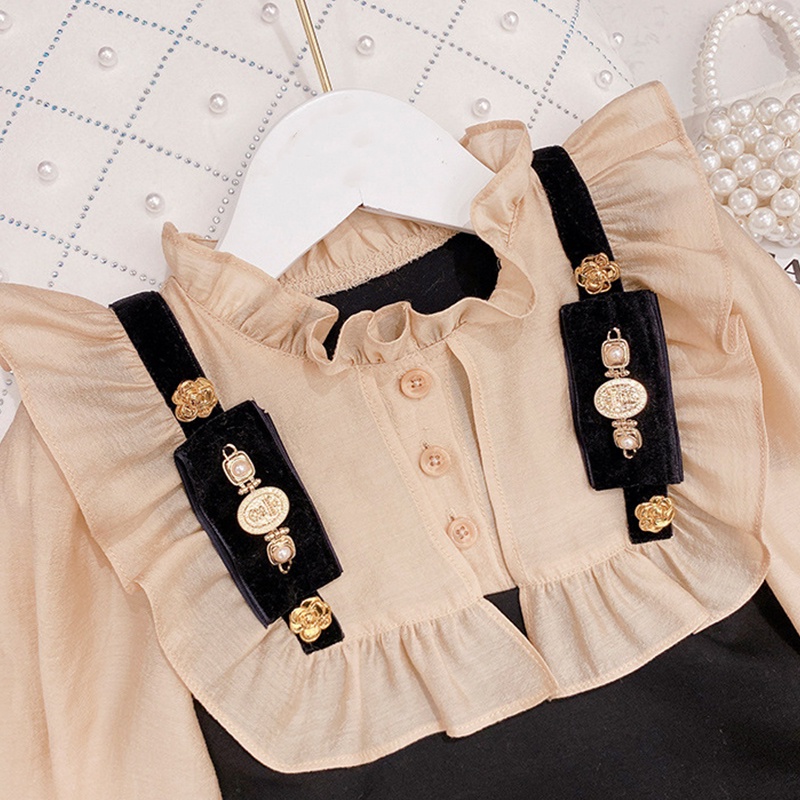 Đầm Tay Loe Cổ Búp Bê Xinh Xắn Dành Cho Bé Gái