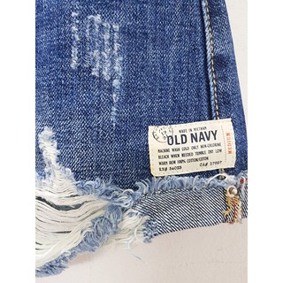 Quần short jeans rách logo Oldnavy