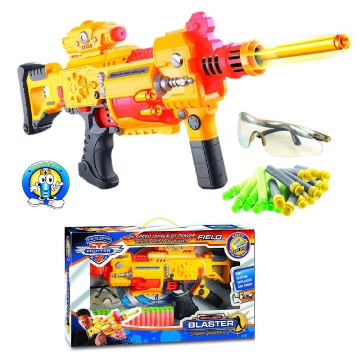 Đồ chơi Blaster liên thanh màu vàng hoặc xanh cho trẻ em