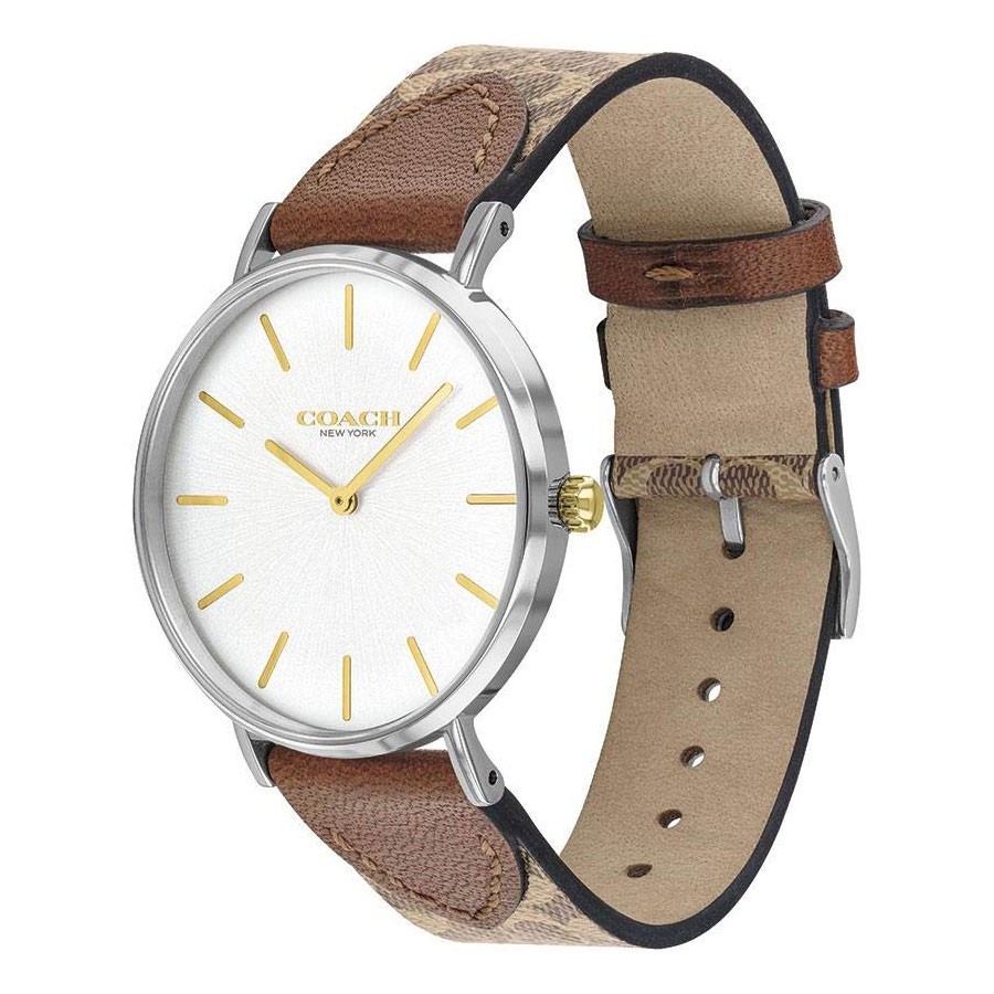 Đồng Hồ Coach Nữ Dây Da Pin-Quartz 14503121 - Mặt Trắng (36mm)