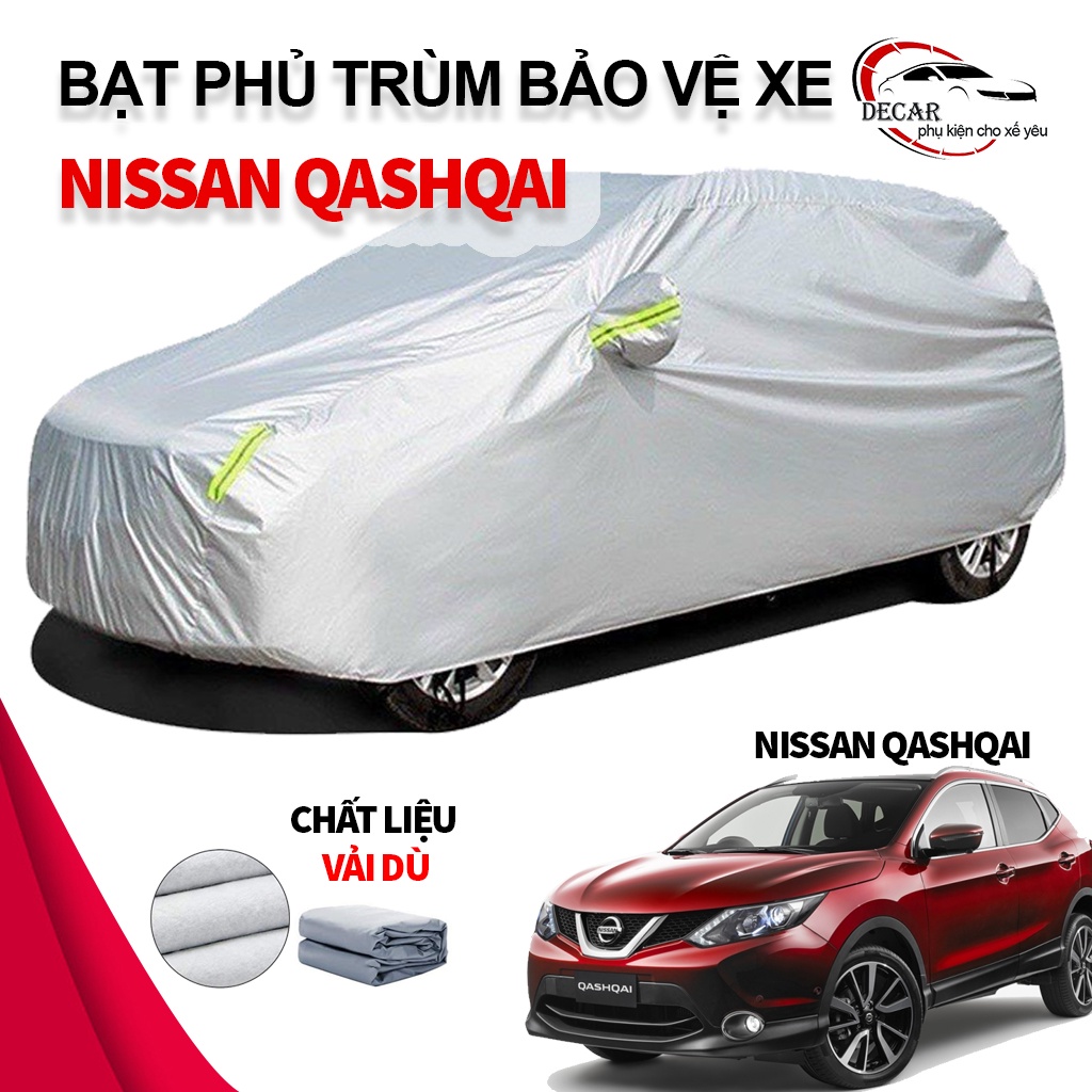 Bạt vải dù oxford bảo vệ xe ô tô, áo trùm oto chống nắng nóng, mưa cho xe Nissan QASHQAI