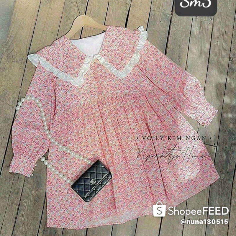 ẢNH THẬT TRẢI SÀN - ĐẦM BBD HOA CỔ V 3M