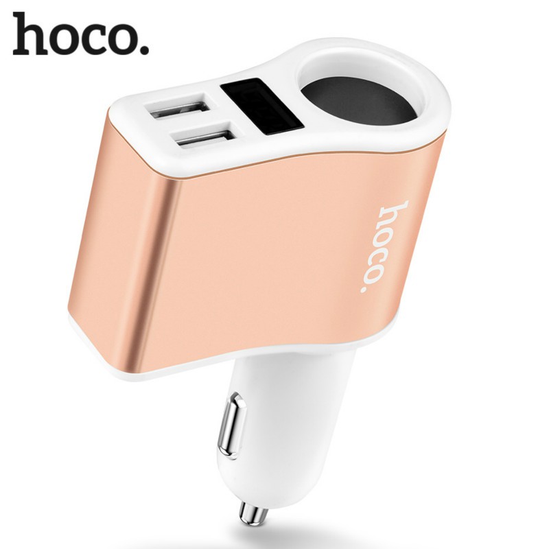 CODHOCO Z10 Car Charger Digital Display Dual USB Charging Lighter Slot