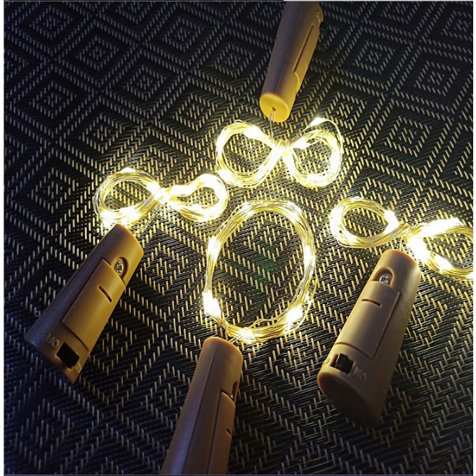 Đèn đom đóm nút chai dài 2 mét xài pin