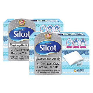 Bông tẩy trang silcot 82 miếng 66x50mm | hàng nội địa nhật