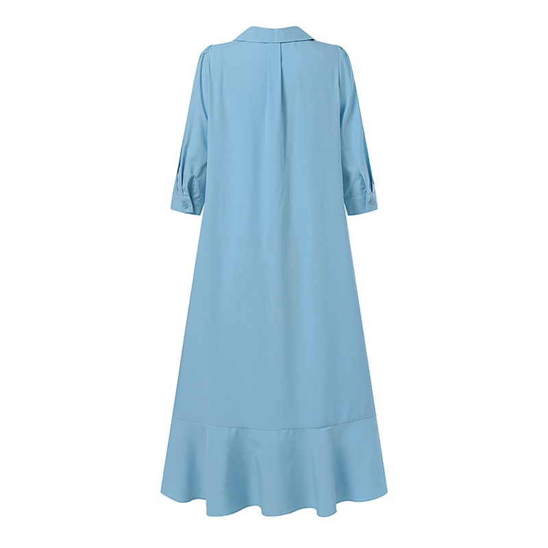 Đầm ZANZEA dáng dài tay lửng thanh lịch thời trang cho nữ