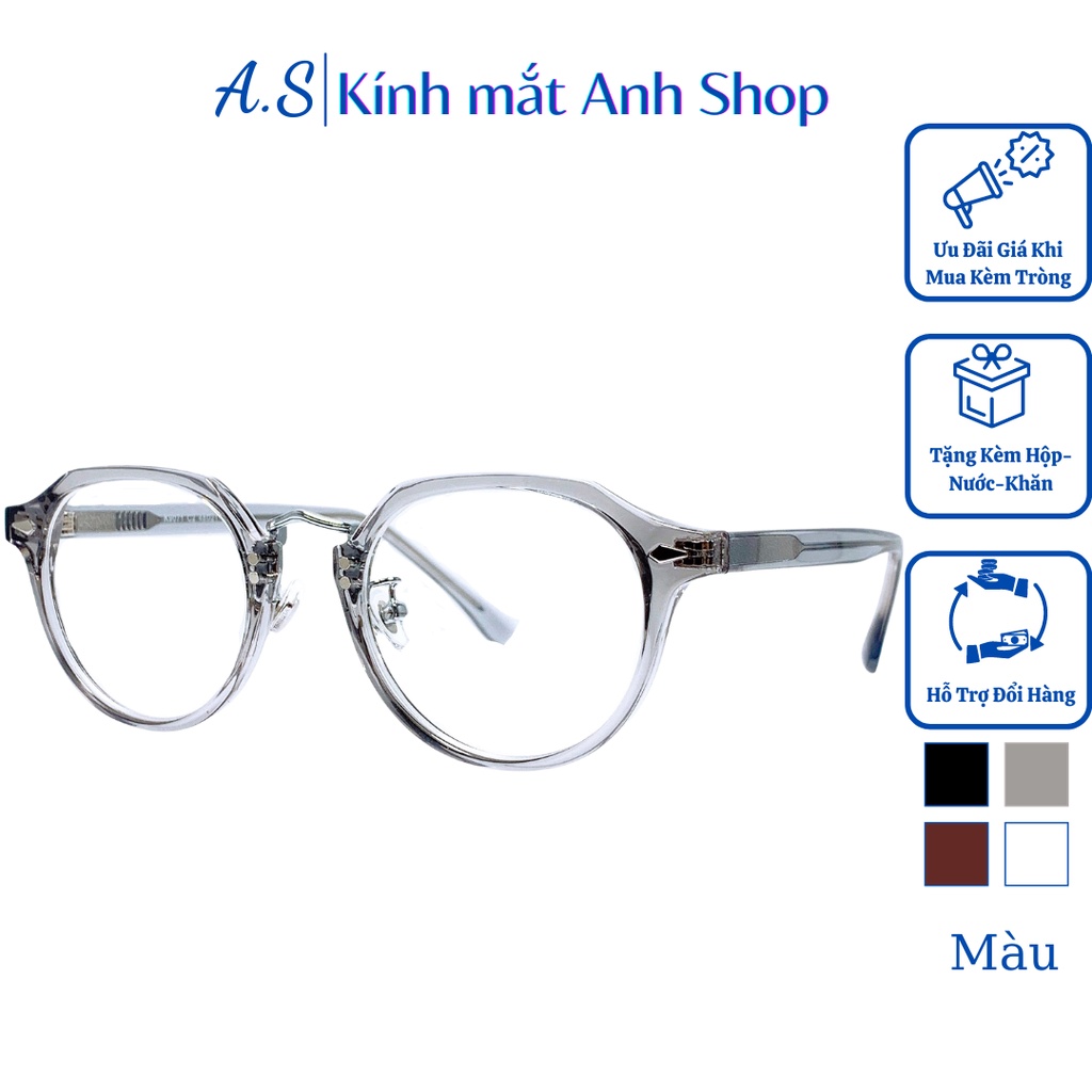 Kính tròn bé cao cấp thời trang nam nữ chất liệu nhựa dày dặn K9071