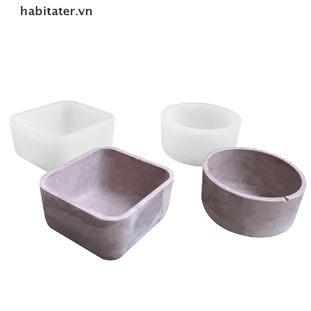 Khuôn Silicone Đổ Xi Măng Làm Chậu Cây Hình Tròn Tiện Dụng