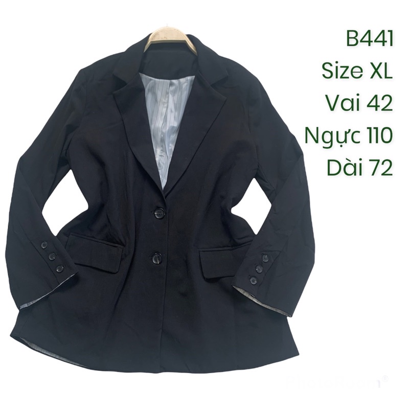 Áo khoác blazer nữ B441 form suông rộng 2hand Hàn si tuyển ảnh thật