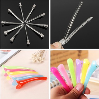 [FREESHIP] BỘ 12 KẸP TÓC MỎ VỊT INOX 10cm - 5 KẸP NHỰA 7.5cm