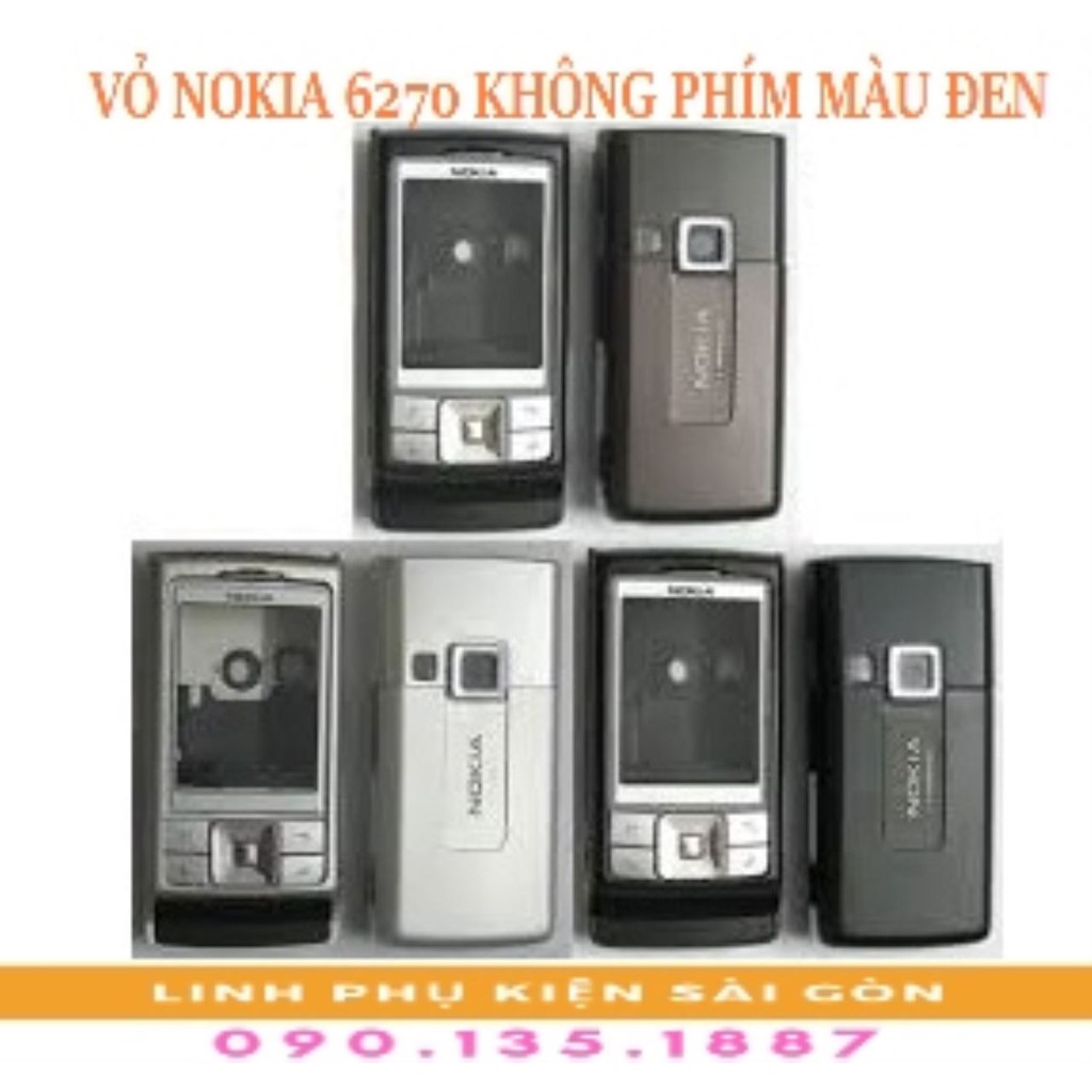 VỎ NOKIA 6270 KHÔNG PHÍM MÀU ĐEN