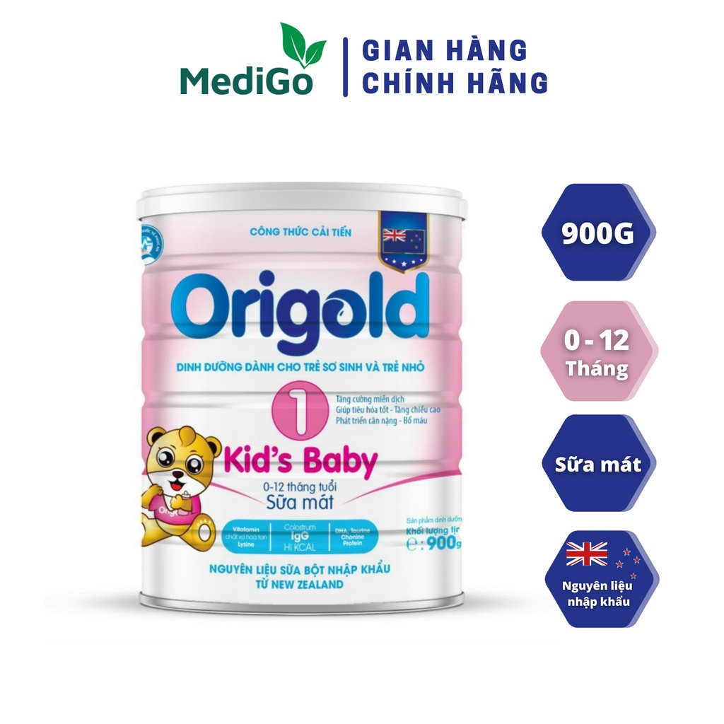 Sữa bột Origold Kid's Baby số 1 900g