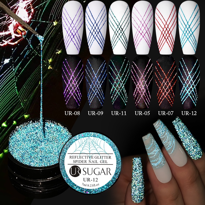 Sơn móng tay UR SUGAR nhiều màu tùy chọn tạo hiệu ứng tơ nhện 7ml