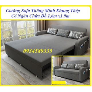 Giường Sofa Thông Minh, Sofa Gấp Gọn, Ghế Sofa Đa Năng Giường Ngủ Thiết Kế Hiện Đại Có Ngăn Chứa Đồ 1,6m x 1,9m