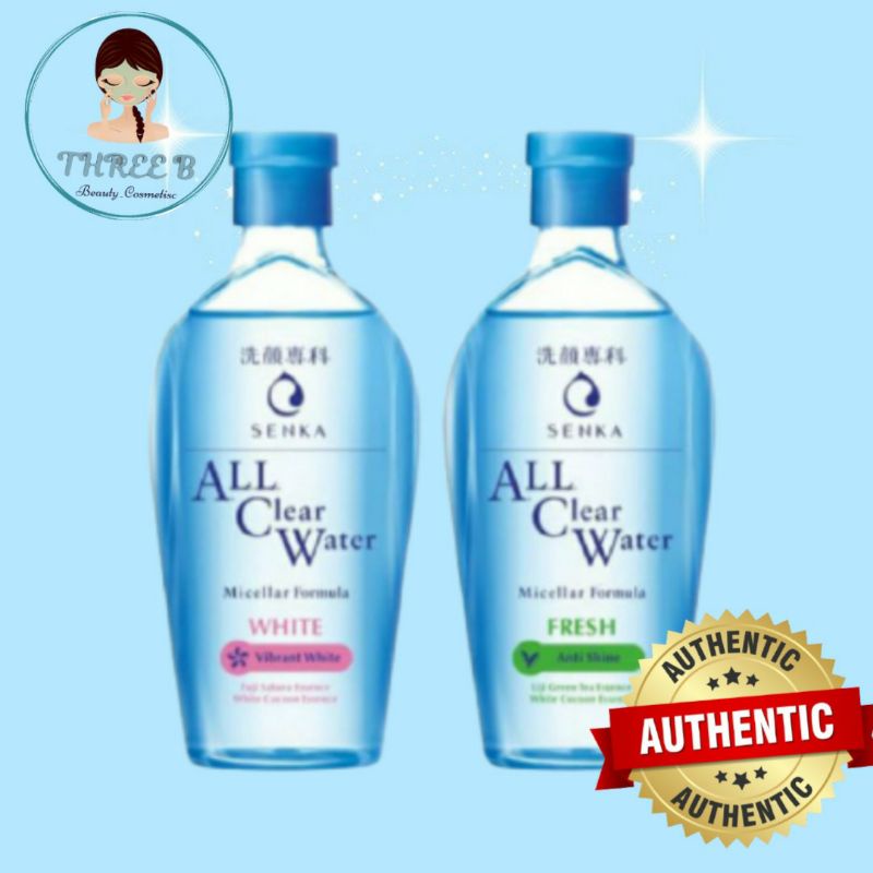 Nước Tẩy Trang Dưỡng Trắng Senka All Clear Water Micellar Formula White 230ml