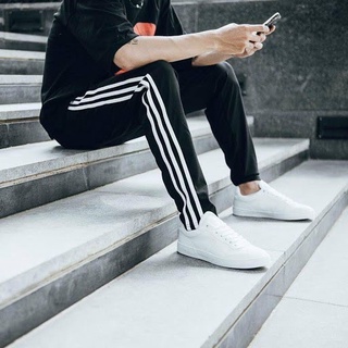 QUẦN ĐEN 3 SỌC VIỀN TRẮNG NAM