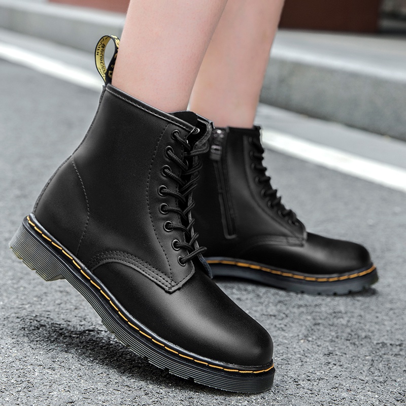 Giày bốt Dr.Martin cổ cao size lớn có khóa kéo thời trang Unisex