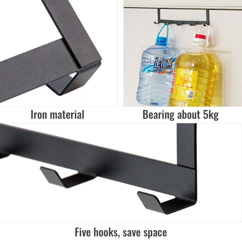 ✿ Giá Treo Áo Khoác / Áo Khoác Chống Thấm Nước Kèm 5 Móc Treo Dễ Lắp Đặ