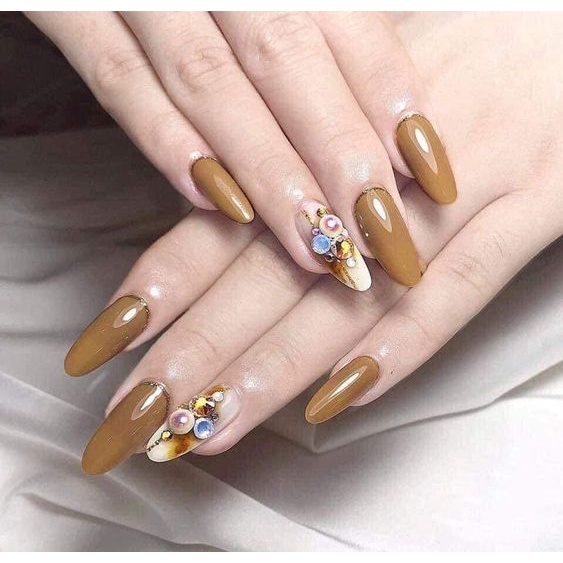 Móng úp thiết kế tặng kèm keo + dũa nail