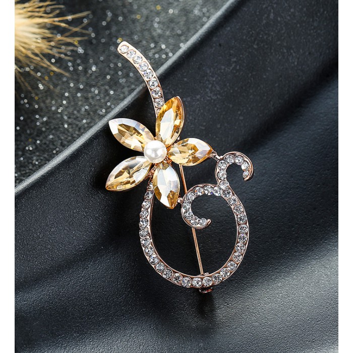 Trâm cài áo hoa 5 cánh cách điệu GC179 sang trọng