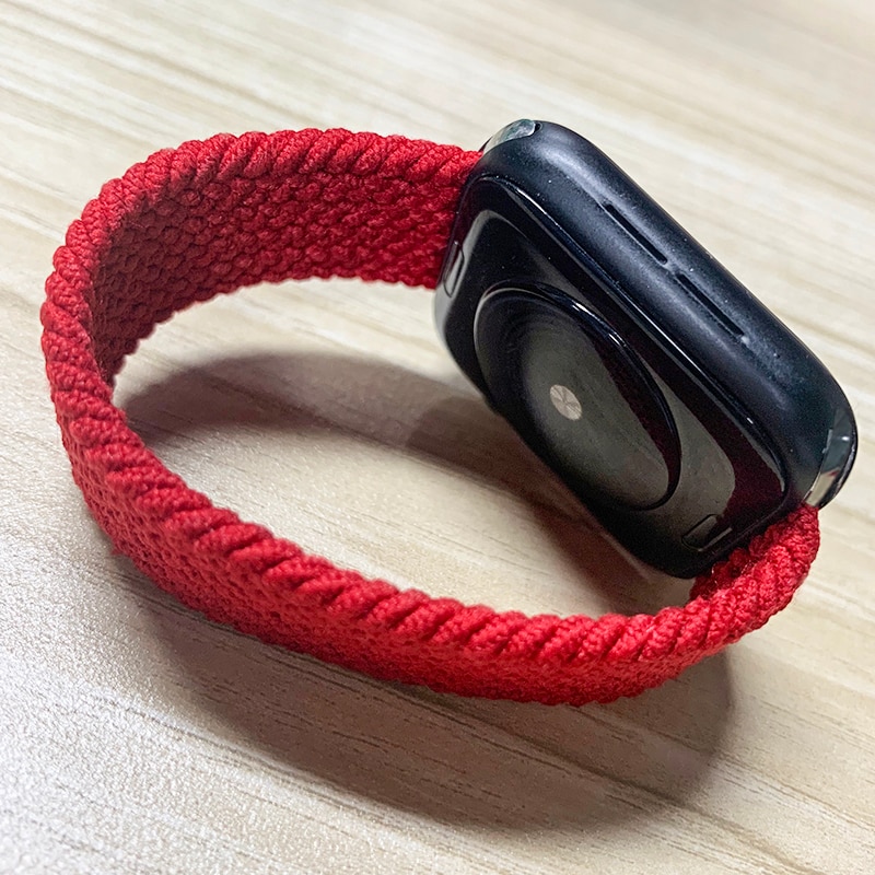 Dây Nylon Bện Cho Đồng Hồ Apple Watch 6 5 3 Band 44mm 40mm 38mm 42mm Series 6 5 4 2 1