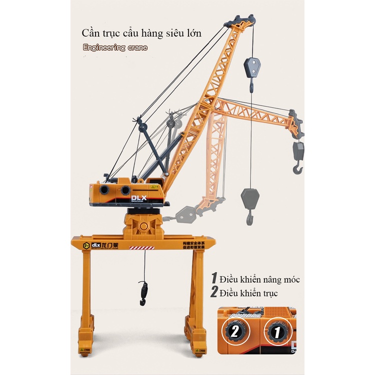 Đồ chơi mô hình đội vận chuyển hậu cần container cảng biển KAVY rất nhiều loại xe, cẩu chở hàng rèn luyện tư duy cho bé