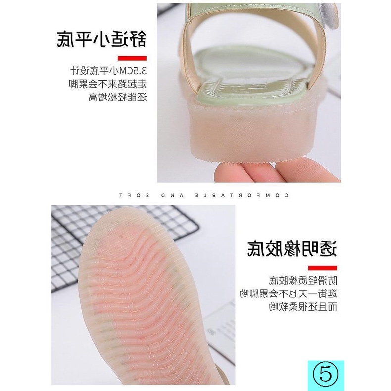 Giày Sandal Mùa Hè 2022 Quai Dán Đính Đá Cho Nữ Sinh Trung Học