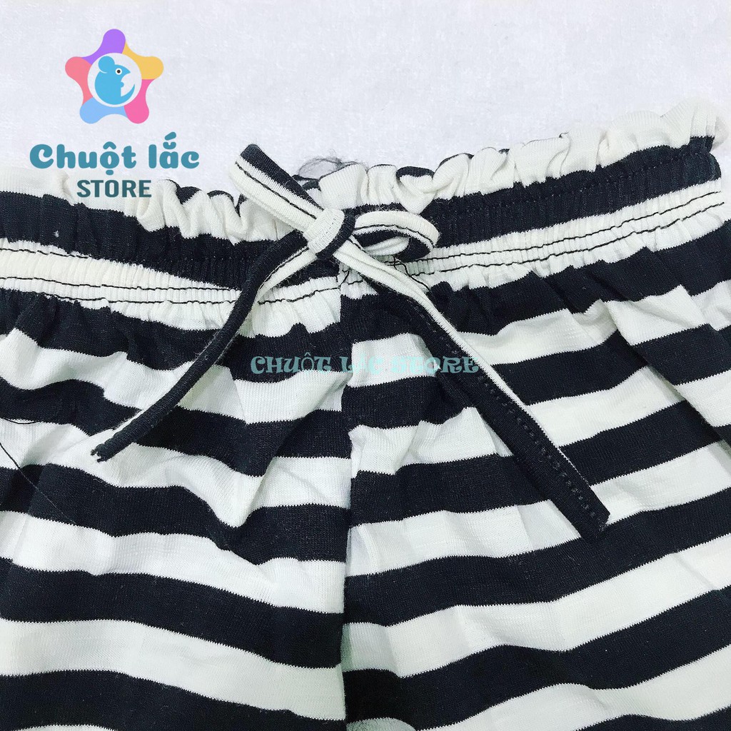 Sét Bộ Bé Gái Chuột Lắc Store Cotton 4 Chiều Áo Croptop Quần Kẻ 10Kg Đến 25kg