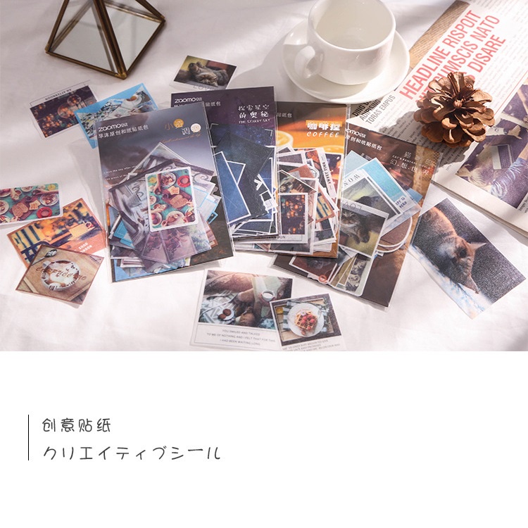 Enjoymore✨ Set 40 Miếng Dán Phong cách Instagram Trang Trí Sổ Kế Hoạch Bộ Washi Sticker