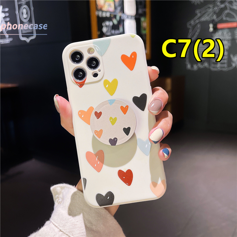 Fashion Retro Love Heart Soft Cube Case OPPO A92 A93 A15 A94 A31 A53 2020 A5 2020 Reno 4 A3S A5S A12 A33 2020 A9 2020 Reno 4Lite Reno 4F Reno 5 5F Find X3Lite A15S F17 F19 PRO A11 A1K A52 A7 A11K A12S Reno 5K A32 A12E A72 A53S