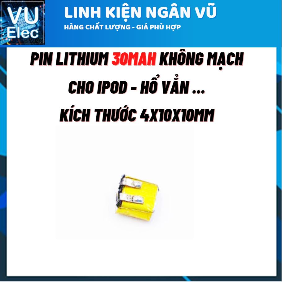 Pin chuyên tai nghe 3.7V 30-40-50-53 mAh (Lithium Polyme) cho tai nghe Bluetooth hổ vằn - ipod