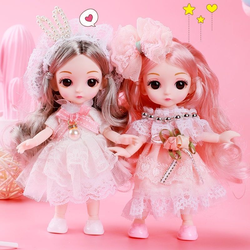 Búp bê barbie 17cm và quần áo giày xinh xắn