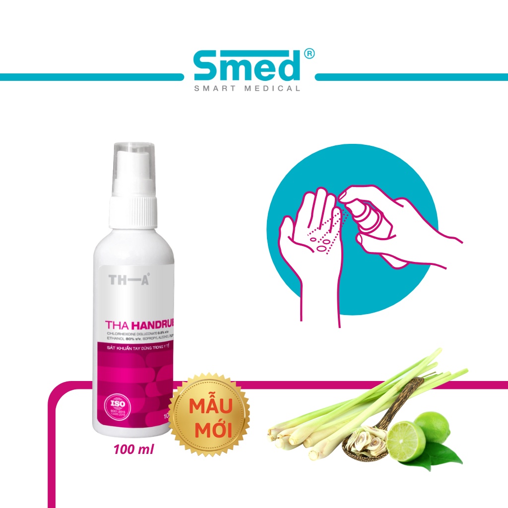 Xịt rửa tay khô TH.A HANDRUB sát khuẩn chai 100ml (xuất hoá đơn nếu cần)