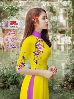 Vải áo dài hoa Lan