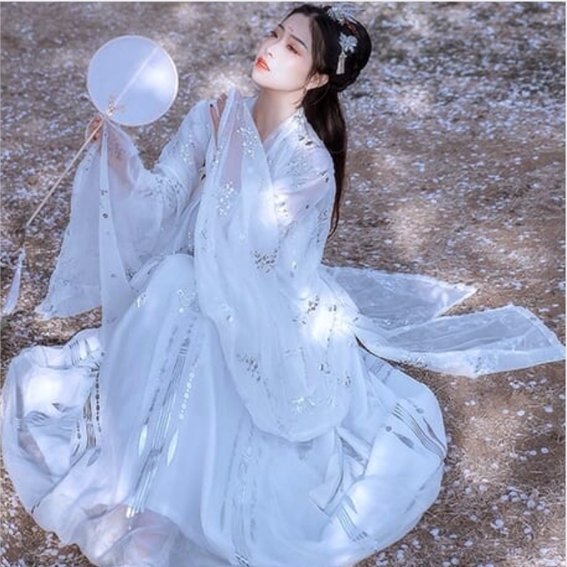 Áo đầm váy rộng thanh lịch kiểu cổ trang Trung Quốc | BigBuy360 - bigbuy360.vn