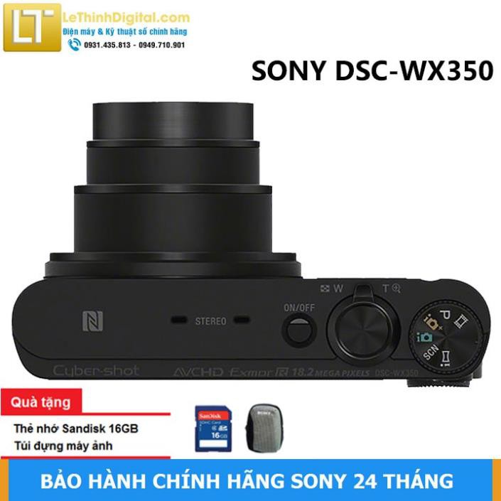 Máy ảnh Sony Cybershot DSC-WX350 (Đen) | Hãng phân phối | Bảo hành chính hãng 24 tháng toàn quốc