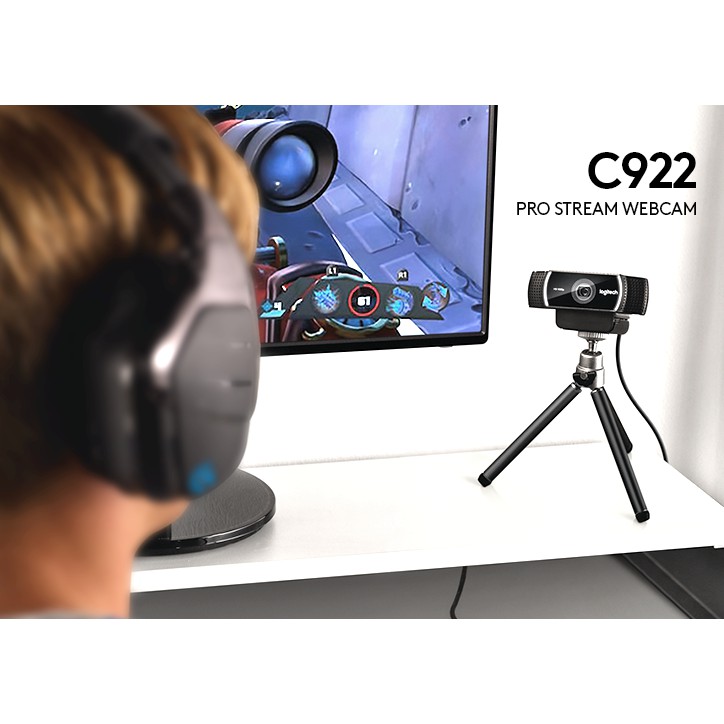 Webcam Logitech C922 Pro Stream HD Webcam with 30fps at 1080P - Hàng Chính Hãng