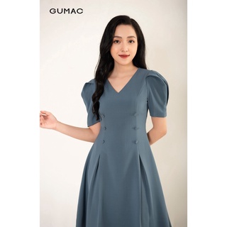 Đầm xòe nút trang trí GUMAC DB3217