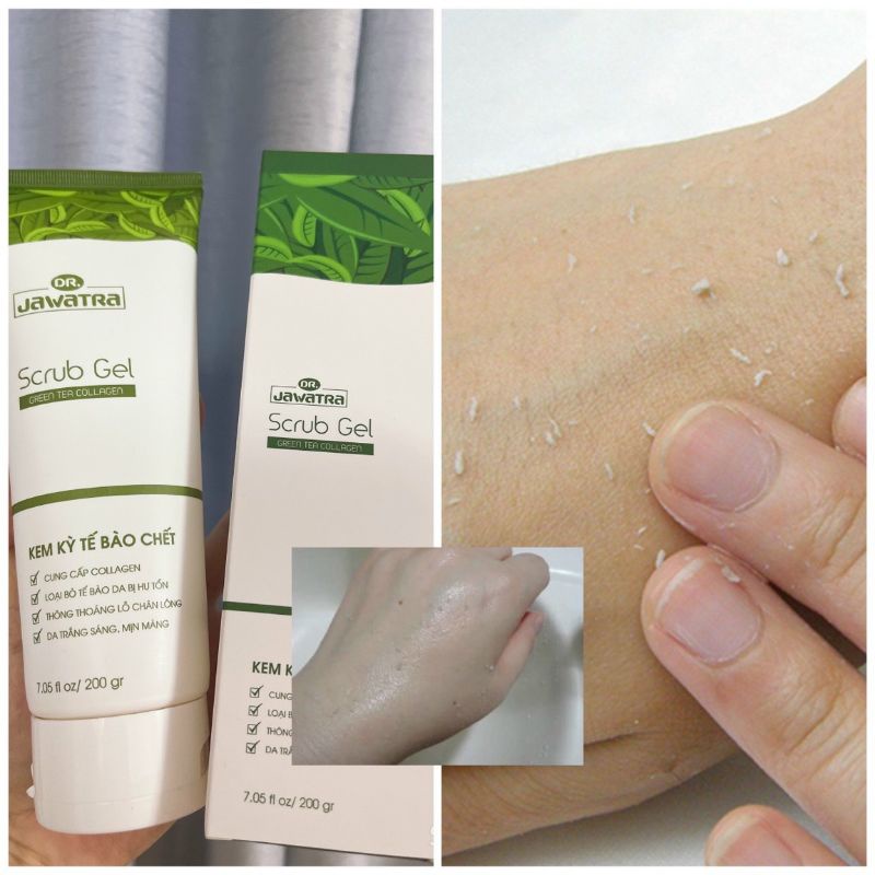 Kem kỳ tế bào chết trà xanh Jawatra
