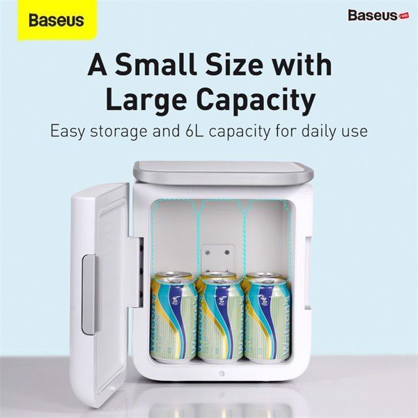 Tủ lạnh mini Baseus 6 Lít Công suất 45W 2 Chiều Nóng Lạnh Igloo Mini Fridge for Students