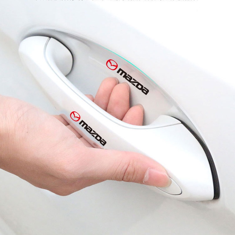 Bộ 4 Miếng Dán Tay Nắm Cửa Xe Hơi Mazda 2 3 6 CX4 CX3 CX5 Atenza Axela