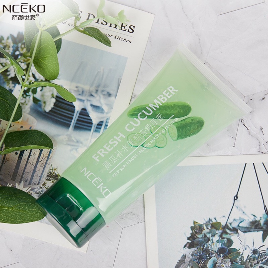 Gel tẩy da chết Cucumber nội địa Trung 150ml loại bỏ các tế bào già cỗi trên da cùng lớp bụi bẩn giúp da luôn láng mịn